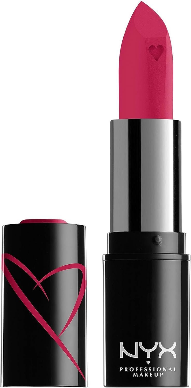 NYX Professional Makeup Shout Loud Satin Lipstick, Ultra-Saturated Colour, Vegan Formula, Cherry Charm-1