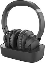 Avantree Ensemble - Wireless Headphones for TV Listening with Charging Dock, Easy Setup & Comfortable Fit for Seniors, 35hrs Playtime Bluetooth Headset, Compatible with All TVs, No Lip-Sync Delay