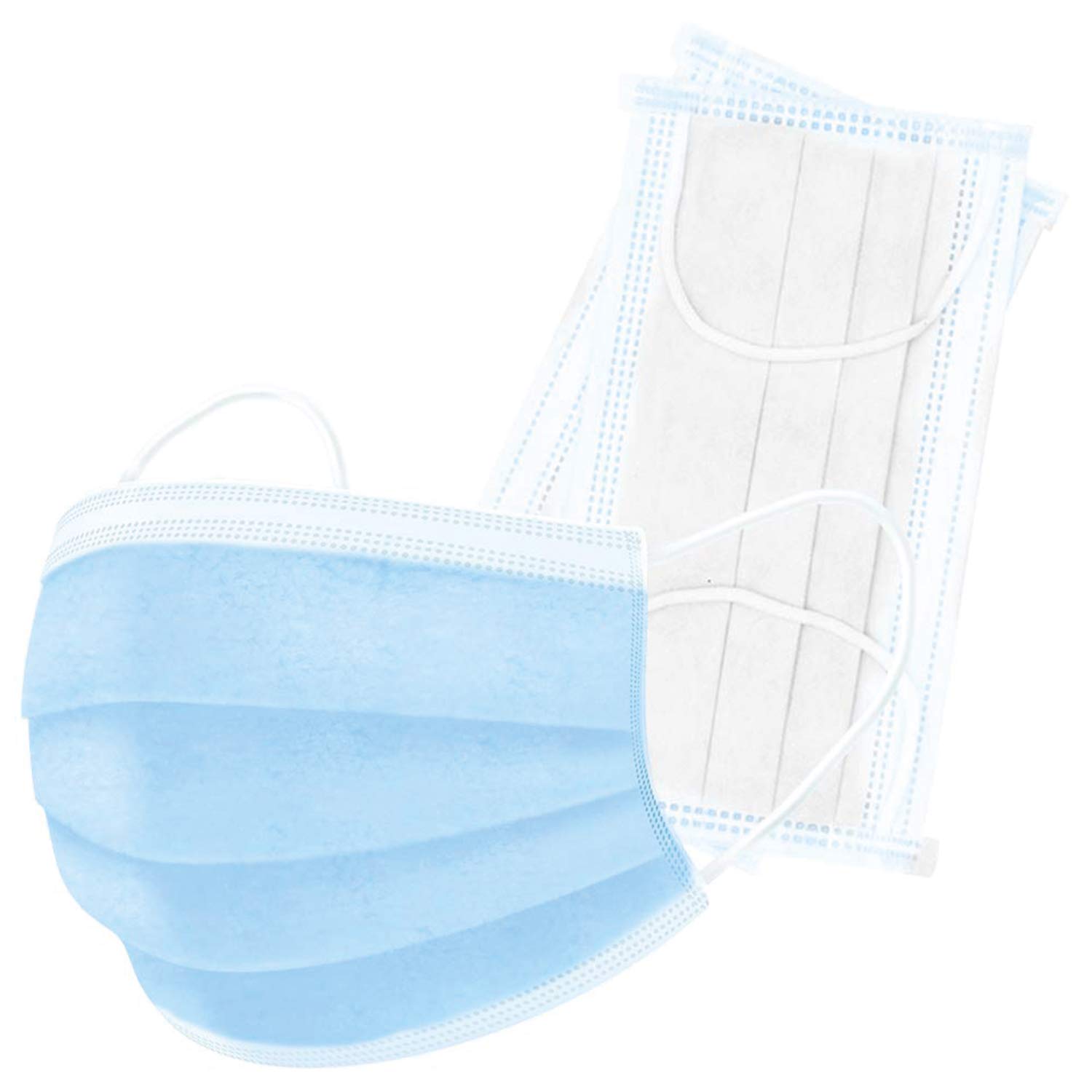 LOVE trends LT-50-PC Polypropylene 3-layer protective masks with ear hooks, blue, 50 pieces-0