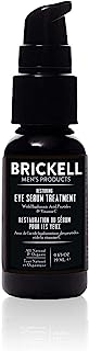 Brickell Men's Restoring Eye Serum Treatment for Men, Natural and Organic Eye Serum to Firm Wrinkles, Reduce Dark Circles, and Promote Youthful Skin .65 Ounce, Unscented