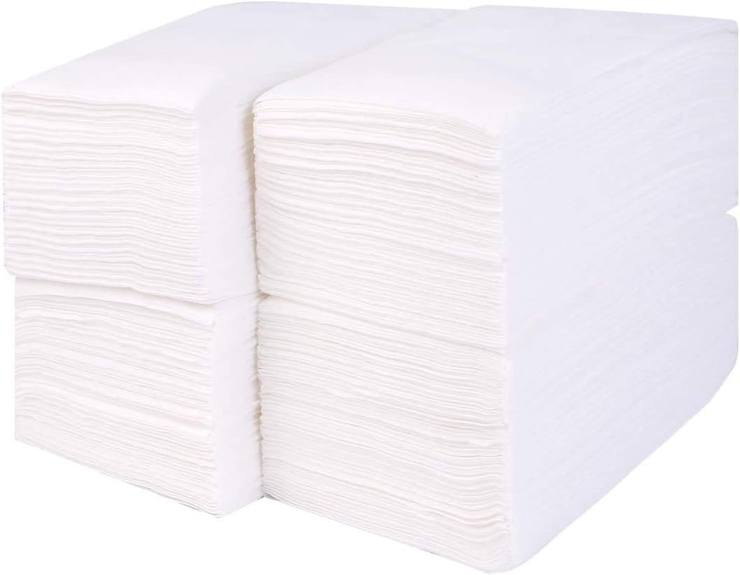 Gmark Linen-Feel Guest Towels – Premium Cloth-Like Paper Hand Napkins, Disposable White Guest Towel (100 Pack) for Kitchen, Bathroom, Weddings or Events GM1059D-0