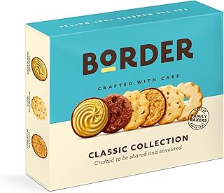 Border Biscuits - Classic Sharing Pack Gift Box - Premium Cookies - Includes Viennese Whirls, Butterscotch Crunch, Shortbread Rings & Much More, 400g