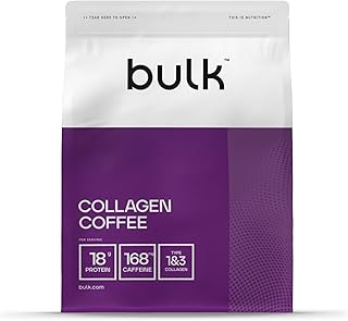 Bulk Collagen Coffee, High Protein, Black, Packaging May Vary, 500 g