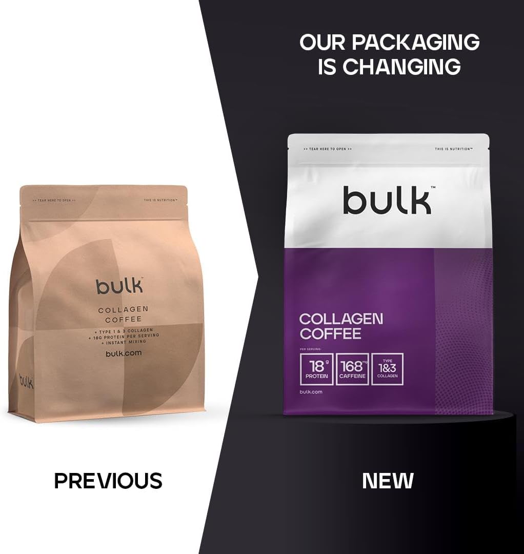 Bulk Collagen Coffee, High Protein, Black, Packaging May Vary, 500 g-1