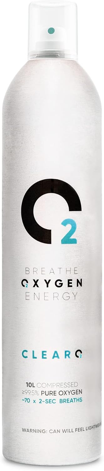 ClearO2 10L Pure Breathing Oxygen Can with Spray Cap | Made in Britain-0