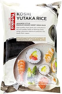 Yutaka Koshi Rice 5kg | Premium Grade Japanese Short Grain Rice | Authentic Japanese Rice Round Grain | Perfect for sushi rice, sticky rice and everyday Asian cooking