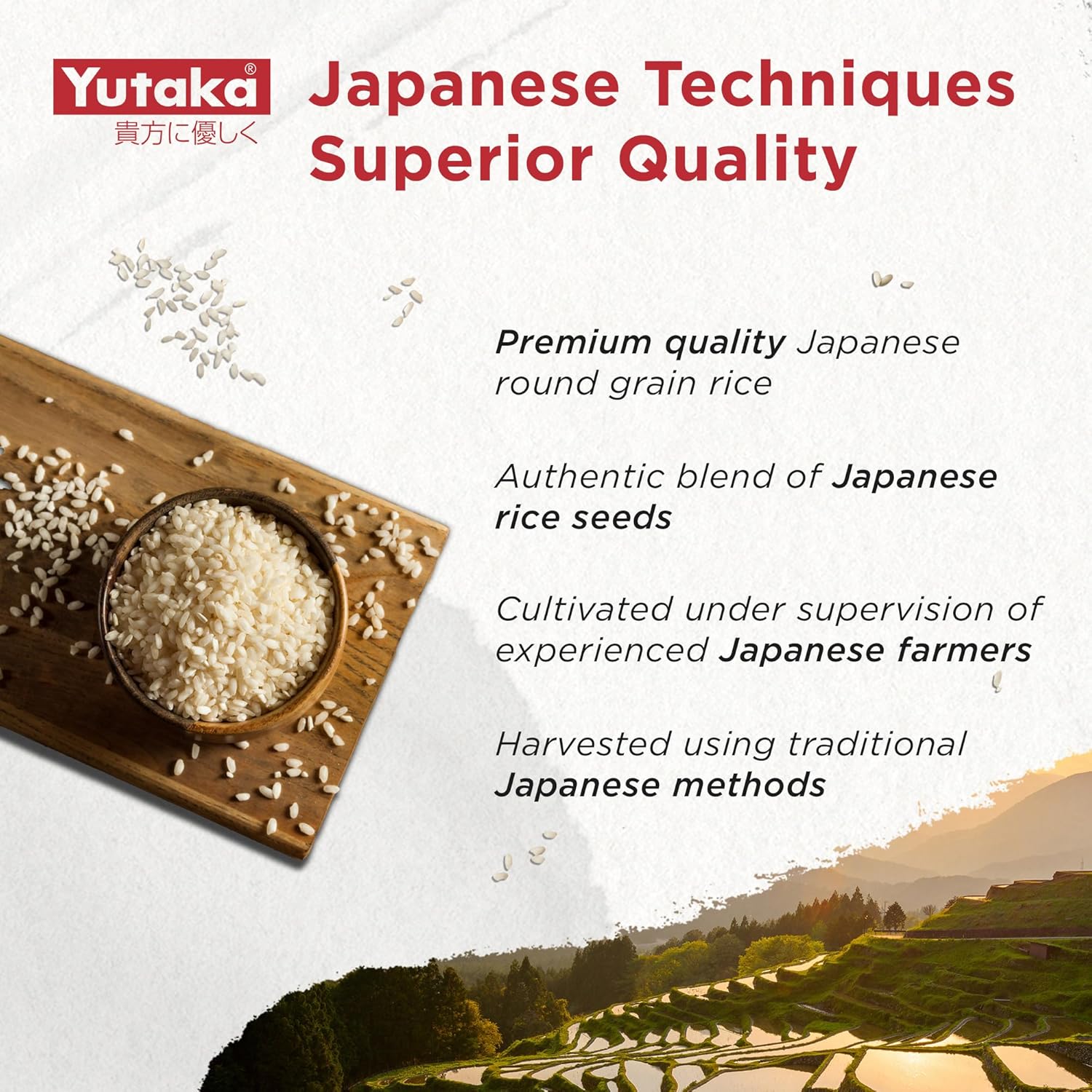 Yutaka Koshi Rice 5kg | Premium Grade Japanese Short Grain Rice | Authentic Japanese Rice Round Grain | Perfect for sushi rice, sticky rice and everyday Asian cooking-2