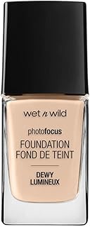 Wet n Wild, Photo Focus Foundation Dewy, Weightless Foundation with Nourishing and Long-wearing Formula, Buildable Coverage, Ideal for Normal to Dry Skin Type, Vegan, Soft Ivory