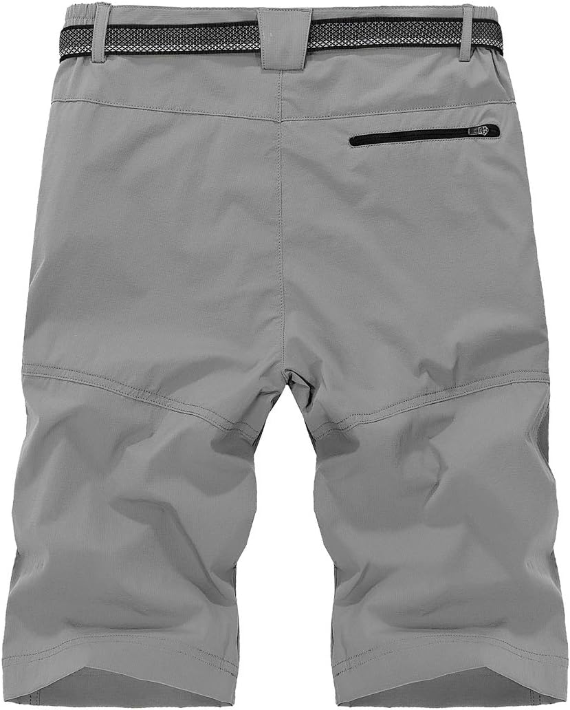 donhobo Mens Quick Dry Cargo Shorts Water Resistant Multi-Pockets Outdoor Walking Shorts Durable Fabric-1