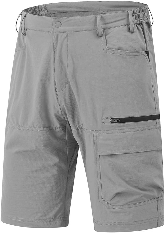 donhobo Mens Quick Dry Cargo Shorts Water Resistant Multi-Pockets Outdoor Walking Shorts Durable Fabric-5