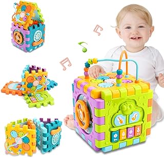 nicknack Activity Cube Baby Toys, 6-in-1 Baby Sensory Toy Set,1st Birthday Gifts for Boys Girl Toddlers Baby 1 Year Old