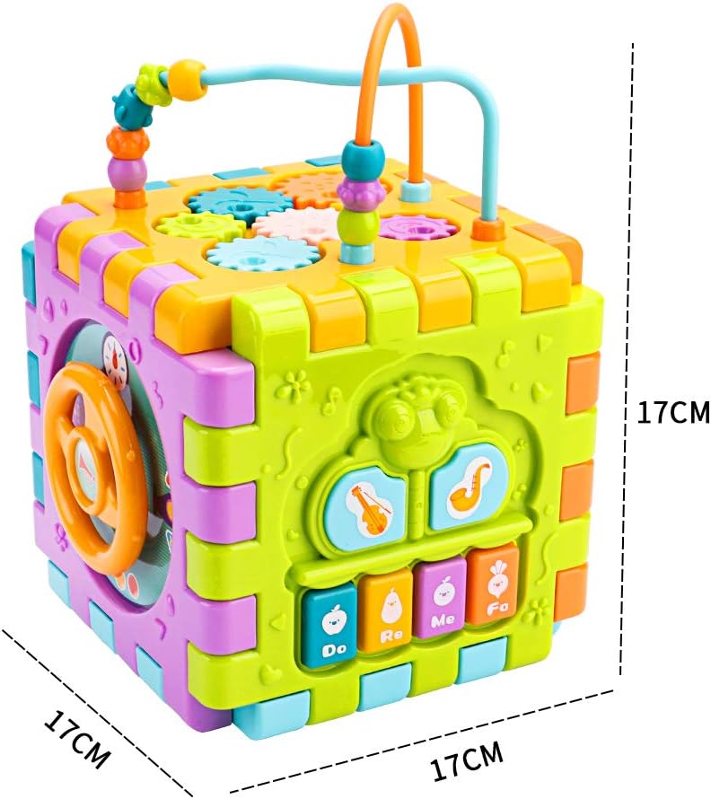 nicknack Activity Cube Baby Toys, 6-in-1 Baby Sensory Toy Set,1st Birthday Gifts for Boys Girl Toddlers Baby 1 Year Old-1