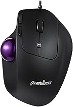 perixx PERIMICE-520 Wired USB Ergonomic Trackball Mouse, Adjustable Angle, 8 Button Design, Black