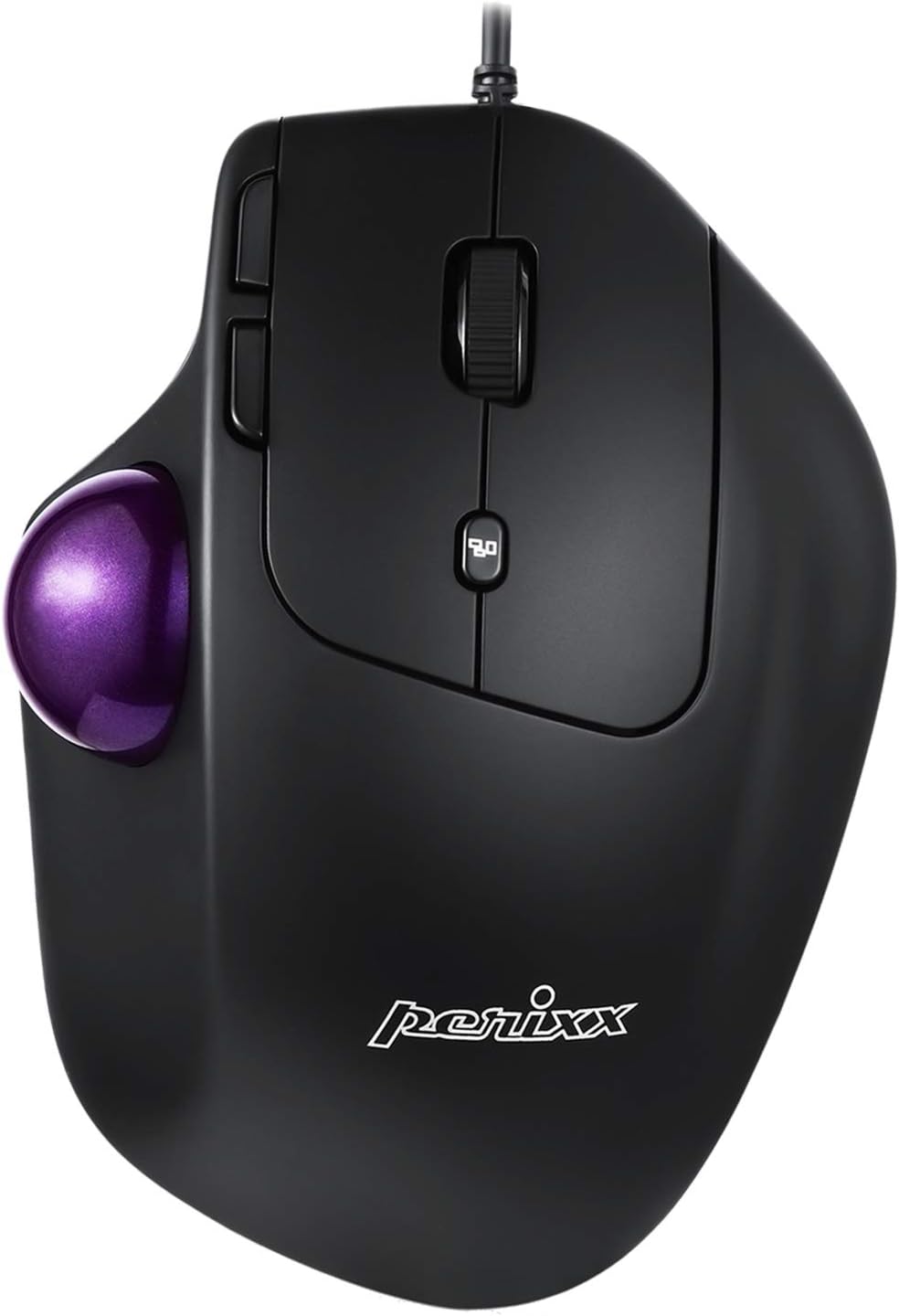 perixx PERIMICE-520 Wired USB Ergonomic Trackball Mouse, Adjustable Angle, 8 Button Design, Black-0