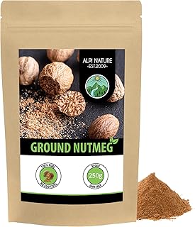 Ground nutmeg (250g, 8.8 oz), 100% natural nutmeg, naturally without additives, vegan