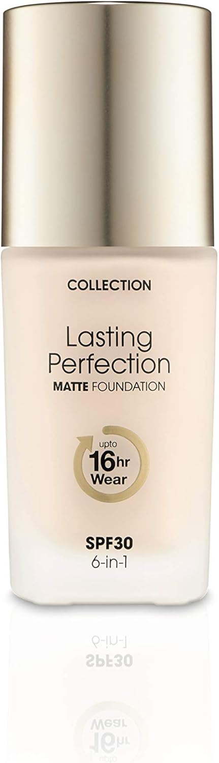 Collection Cosmetics Lasting Perfection Matte Foundation, Full Coverage, 27ml, Ivory-0