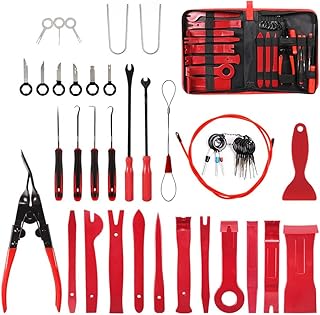 Aohoo Auto Trim Removal Tool Set, for Car Audio, DVD and Nevigation Car Panel Removers Tool with Trim Removal Tool Set for Vehicle Dash Radio Audio Installer(43PCS)