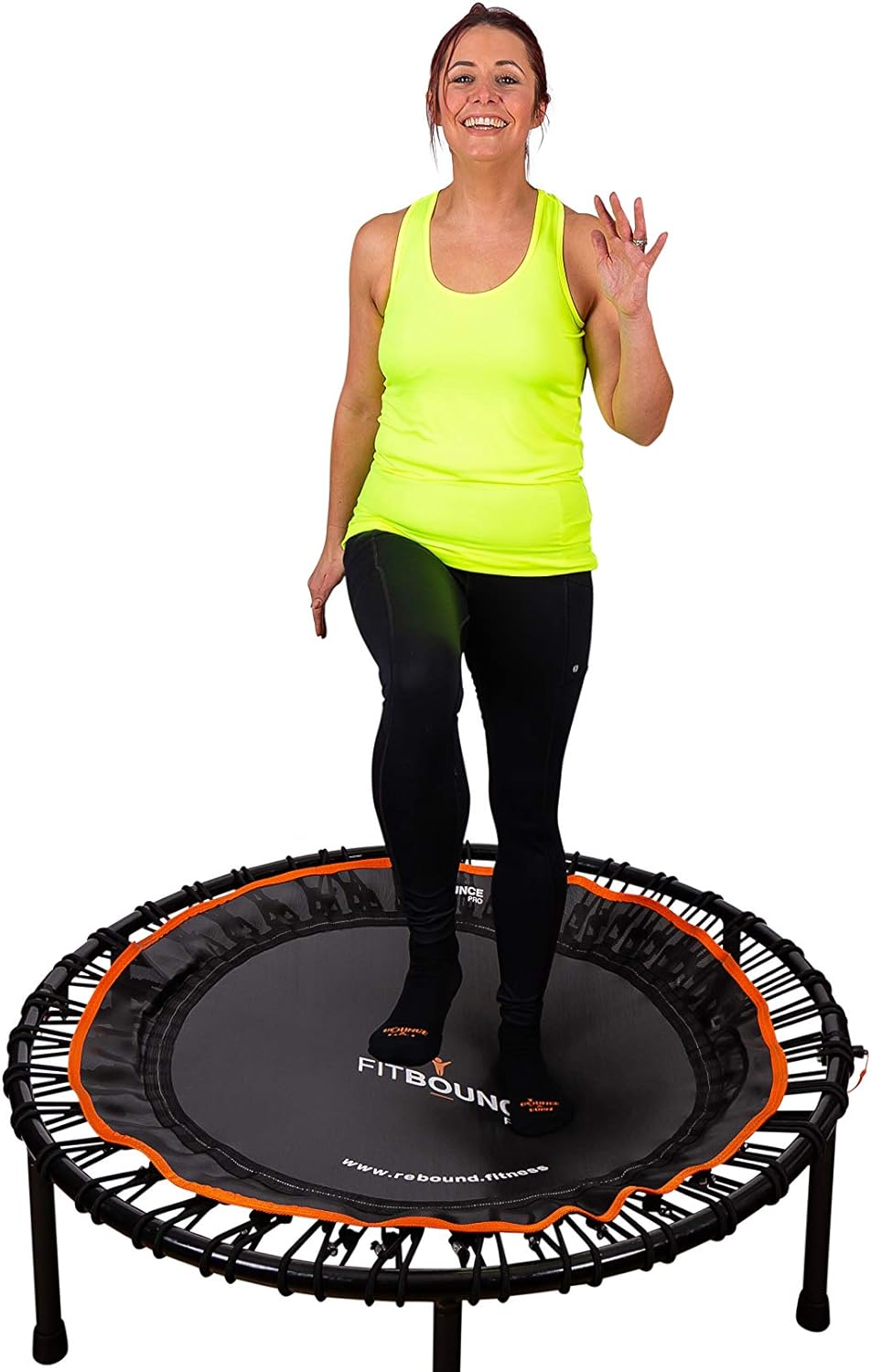 MXL MaXimus Life FIT BOUNCE PRO XL Bungee Rebounder,Half Folding Silent&Orthopaedic Quality Indoor Mini Trampoline for Adults&Kids,Exercise DVD,X Large Bounce Area Approved for Rebound&Physiotherapy-0