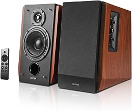 Edifier R1700BTs Active Bluetooth Bookshelf Speakers - 2.0 Wireless Near Field Studio Monitor Speaker - 66w RMS with Subwoofer Line Out - Wooden Enclosure