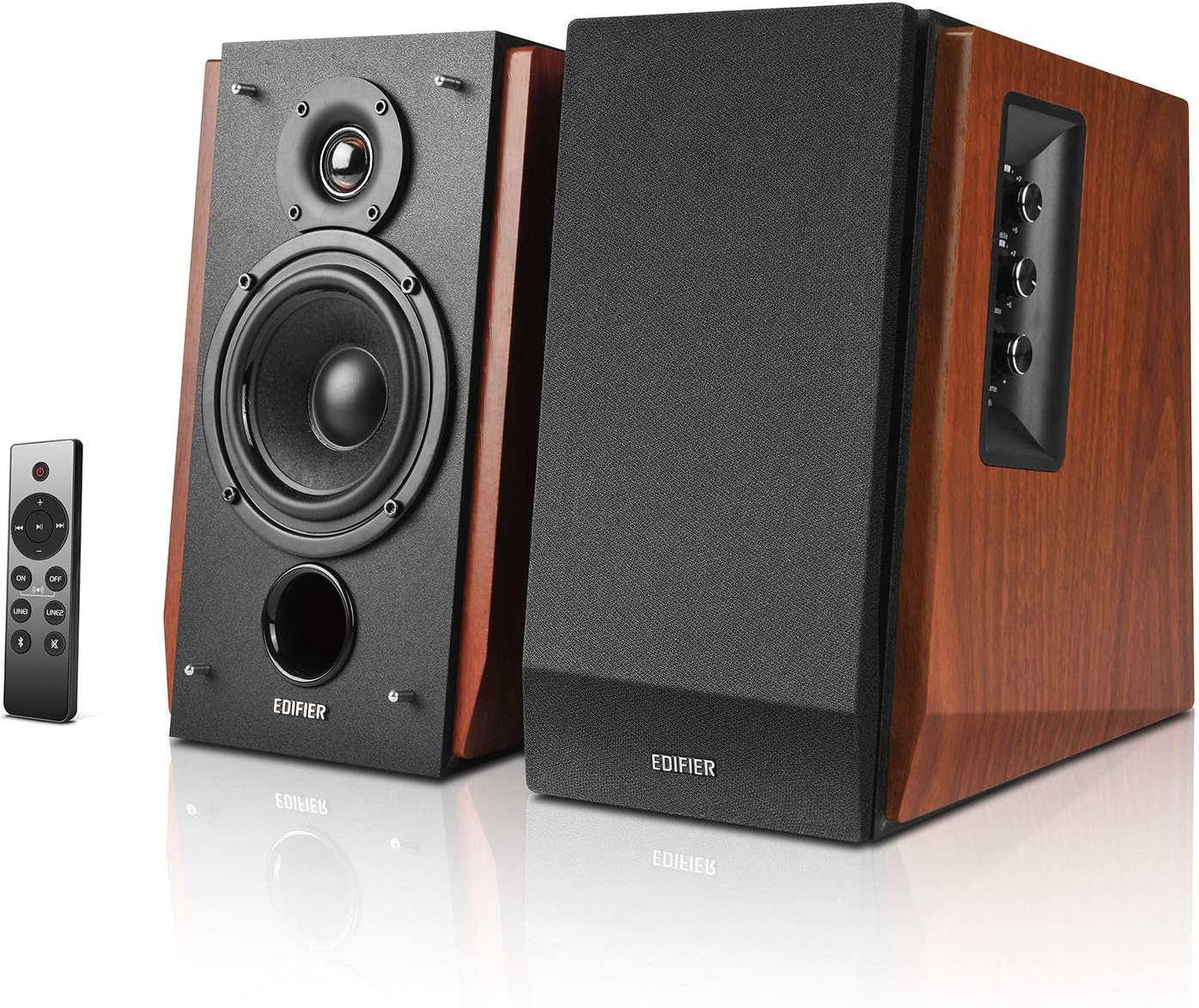 Edifier R1700BTs Active Bluetooth Bookshelf Speakers - 2.0 Wireless Near Field Studio Monitor Speaker - 66w RMS with Subwoofer Line Out - Wooden Enclosure-0