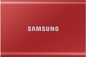 Samsung T7 Portable SSD - 2 TB - USB 3.2 Gen.2 External SSD - Metallic Red (MU-PC2T0R/WW)