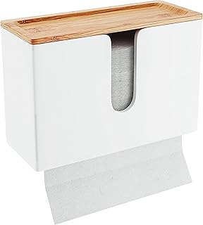 NATURE SUPPLIES | Paper Towel Dispenser Wall Mounted | White, With Top Tray | C-fold, Z-fold, V-fold, Multifold Kitchen & Bathroom Paper Towel Holder | Commercial Paper Hand Towel Dispenser