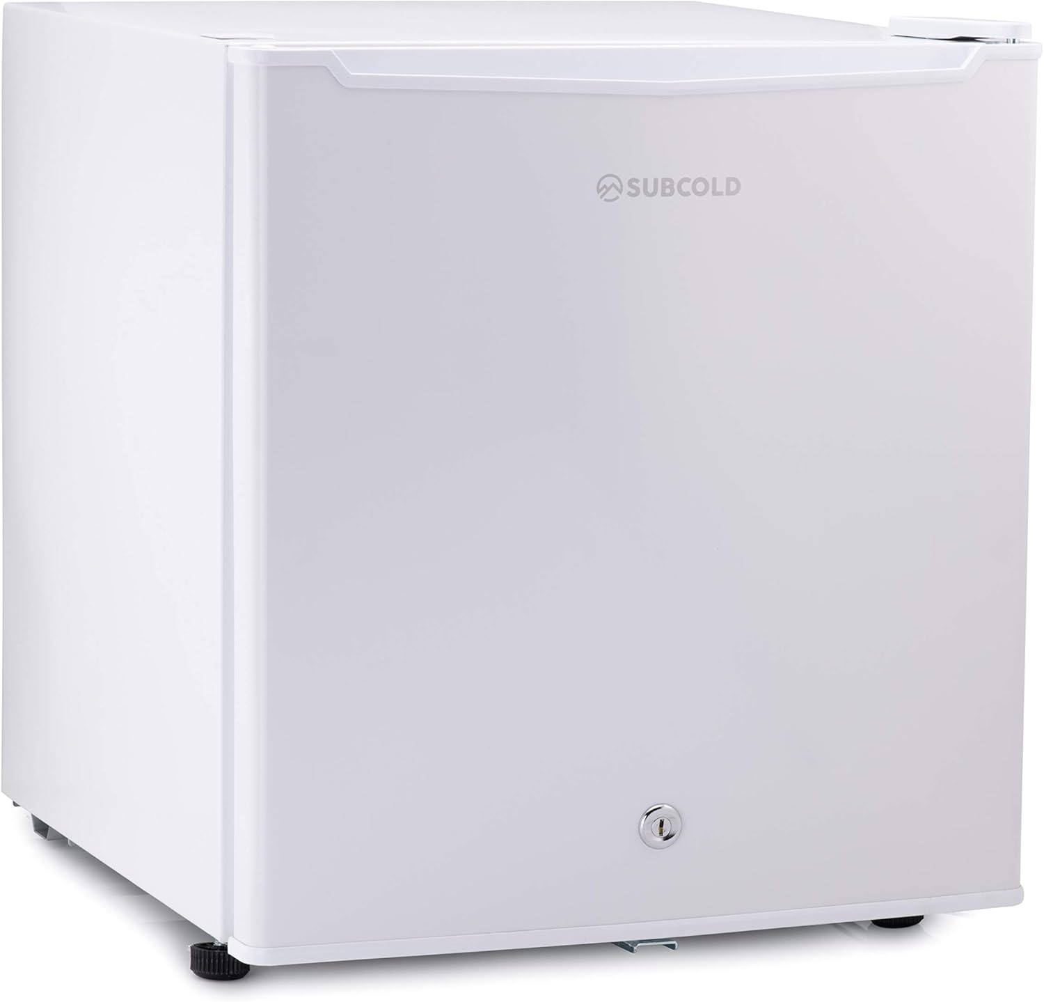 Subcold Eco50 Mini Fridge White | Table-Top Model | Counter-Top Fridge | Solid Door with Chiller Box | Lock & Key | Energy Efficient (50L, White)-0