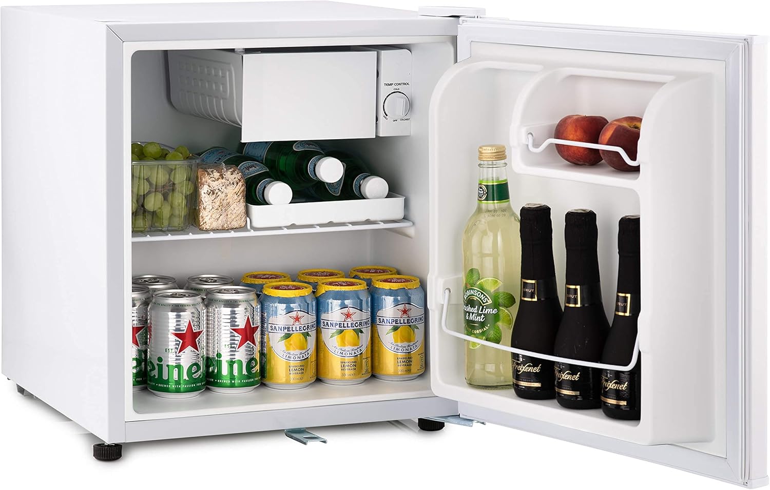 Subcold Eco50 Mini Fridge White | Table-Top Model | Counter-Top Fridge | Solid Door with Chiller Box | Lock & Key | Energy Efficient (50L, White)-4