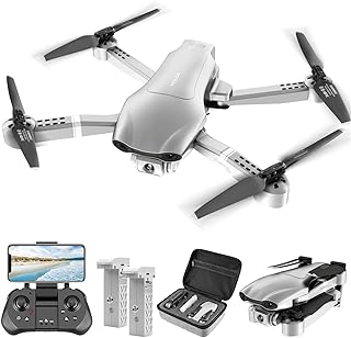 4DRC F3 GPS Drone for Adults with 4K Camera 5G FPV Live Video for Beginners, Foldable RC Quadcopter with Auto Return Home, Follow Me,Dual Cameras,Tap Fly,2 Batteries, Includes Carrying Case