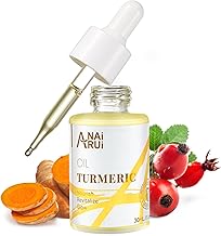 ANAiRUi Turmeric Glow Oil, Anti-Aging Skin Care for Face, Neck and Eyes - Reduces Freckles, Nourishes, Hydrates, Firms Skin, Diminishes Fine Lines and Wrinkles (30ml)