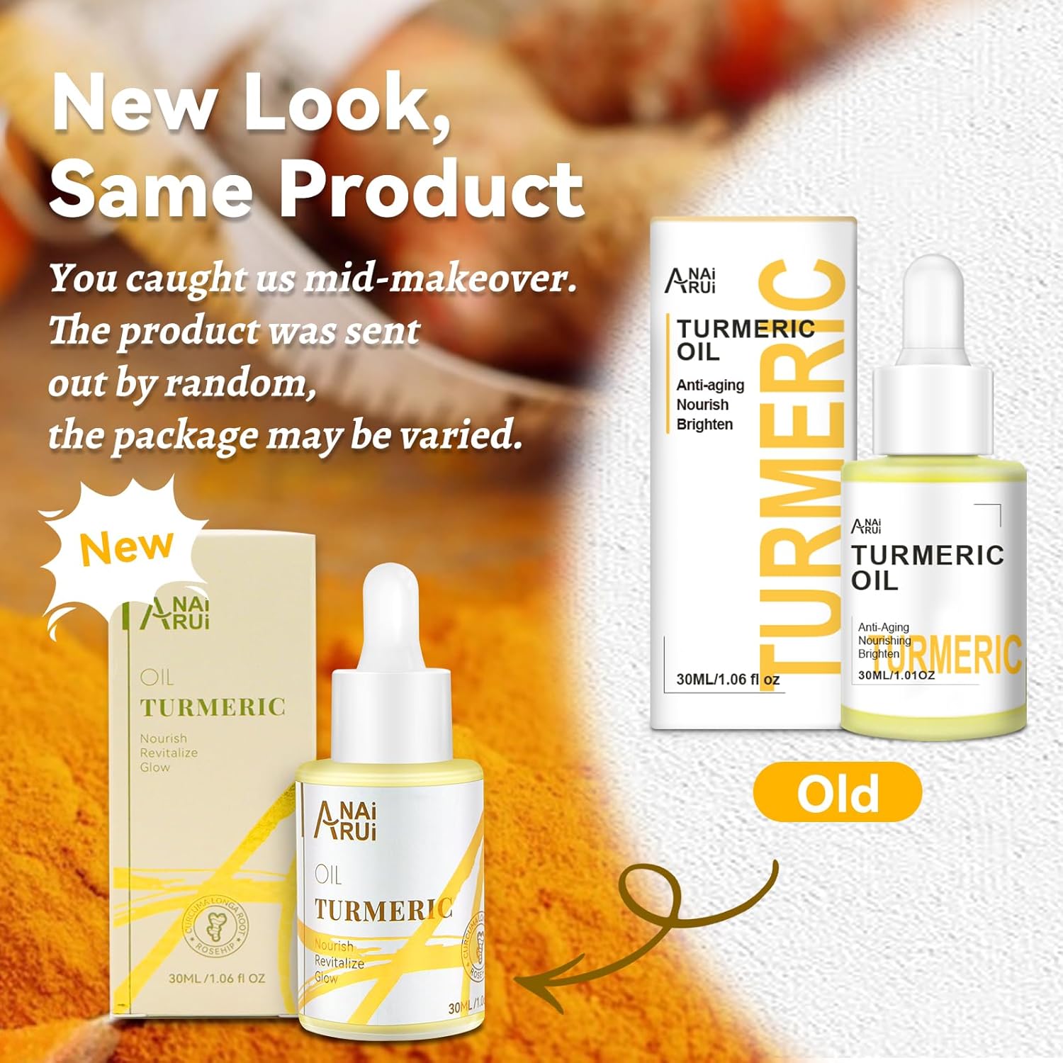 ANAiRUi Turmeric Glow Oil, Anti-Aging Skin Care for Face, Neck and Eyes - Reduces Freckles, Nourishes, Hydrates, Firms Skin, Diminishes Fine Lines and Wrinkles (30ml)-8