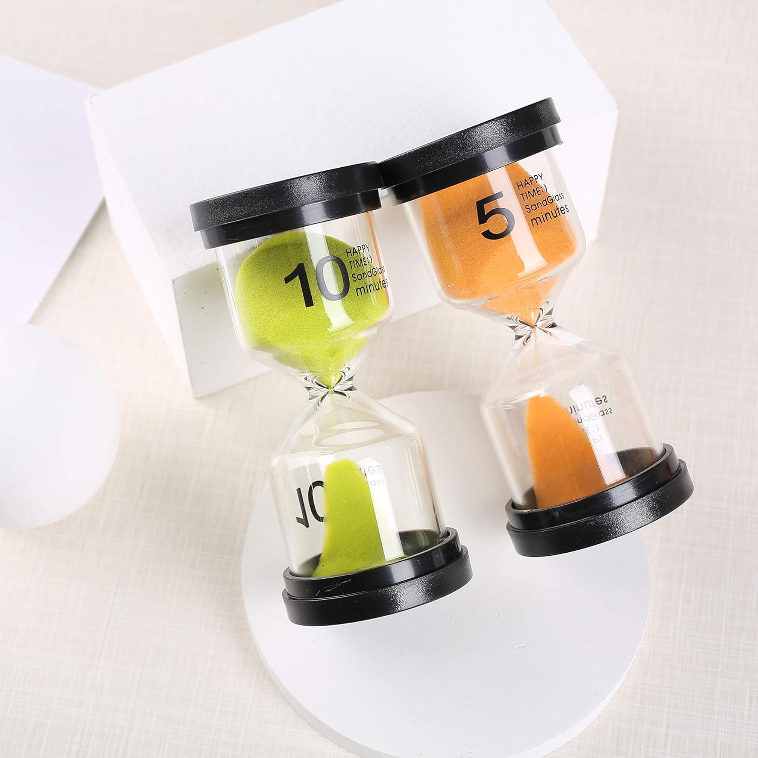 Toirxarn Multi-Color Sand Timers for Kids - Visual Time Management Hourglass Set 1/3/5/10/15/30 Min - Durable Educational Tool for Kitchen, Classroom & Home (Pack of 6)-4