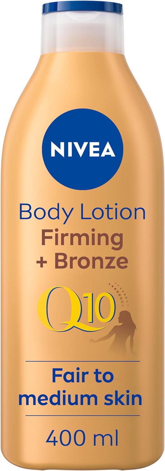 NIVEA Q10 Firming + Radiance Gradual Tan (400 ml), Tan Activating Firming Cream with Q10, Supports a Gradual Tan, Tanning Moisturiser for a Sun-Kissed Radiant Glow-0