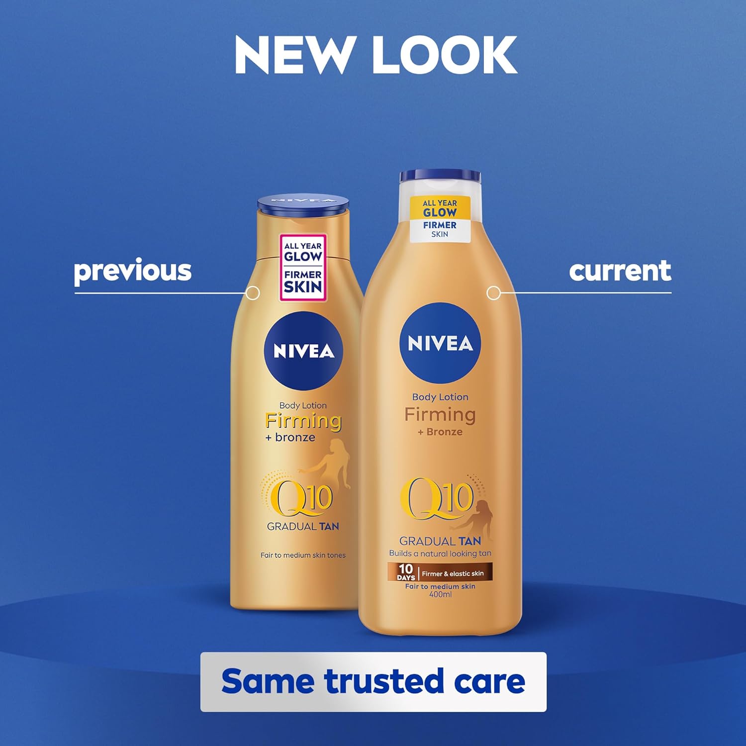 NIVEA Q10 Firming + Radiance Gradual Tan (400 ml), Tan Activating Firming Cream with Q10, Supports a Gradual Tan, Tanning Moisturiser for a Sun-Kissed Radiant Glow-5