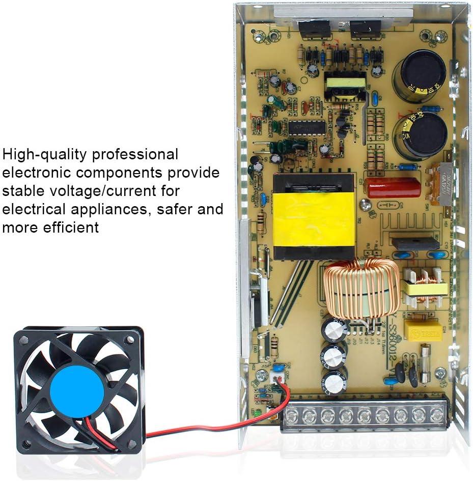 inShareplus 12V 30A 360W, DC Universal Regulated Switching Power Supply, Converter AC 110/220V to DC 12 Volt LED Driver, Transformer, Adapter for LED Strip Light, 3D Printer, Radio, Computer Project-2