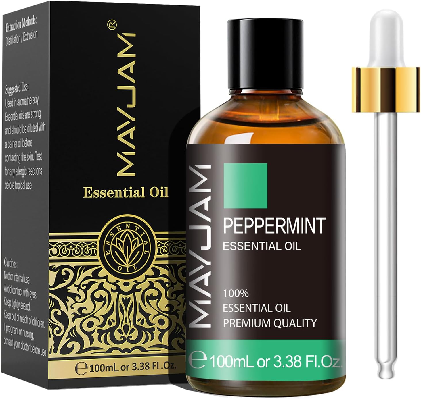 MAYJAM Peppermint Essential Oils 100ML, Peppermint Oil for Diffuser, Humidifier, DIY, Home, Office-0