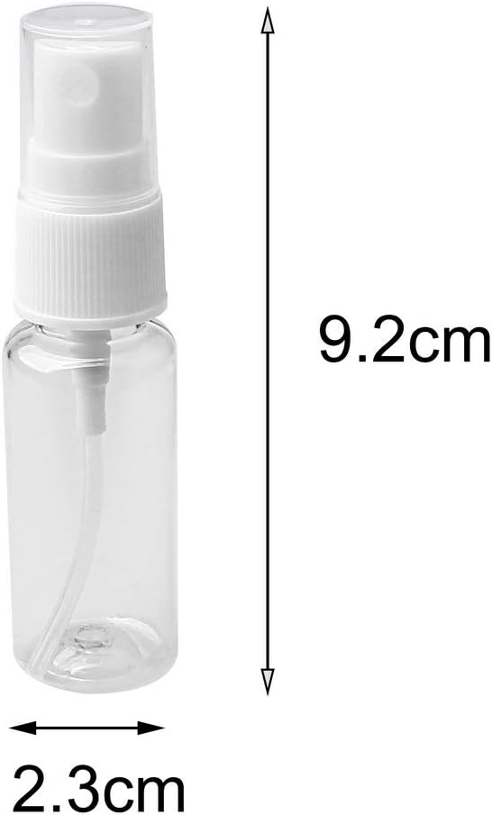 kuou 3 pcs Spray Bottle Set, 20ML Transparent Fine Mist Sprayer Bottles Plastic Empty Refillable Atomiser with Flip Caps-BPA Free PET Plastic,Holiday Travel Bottle-2