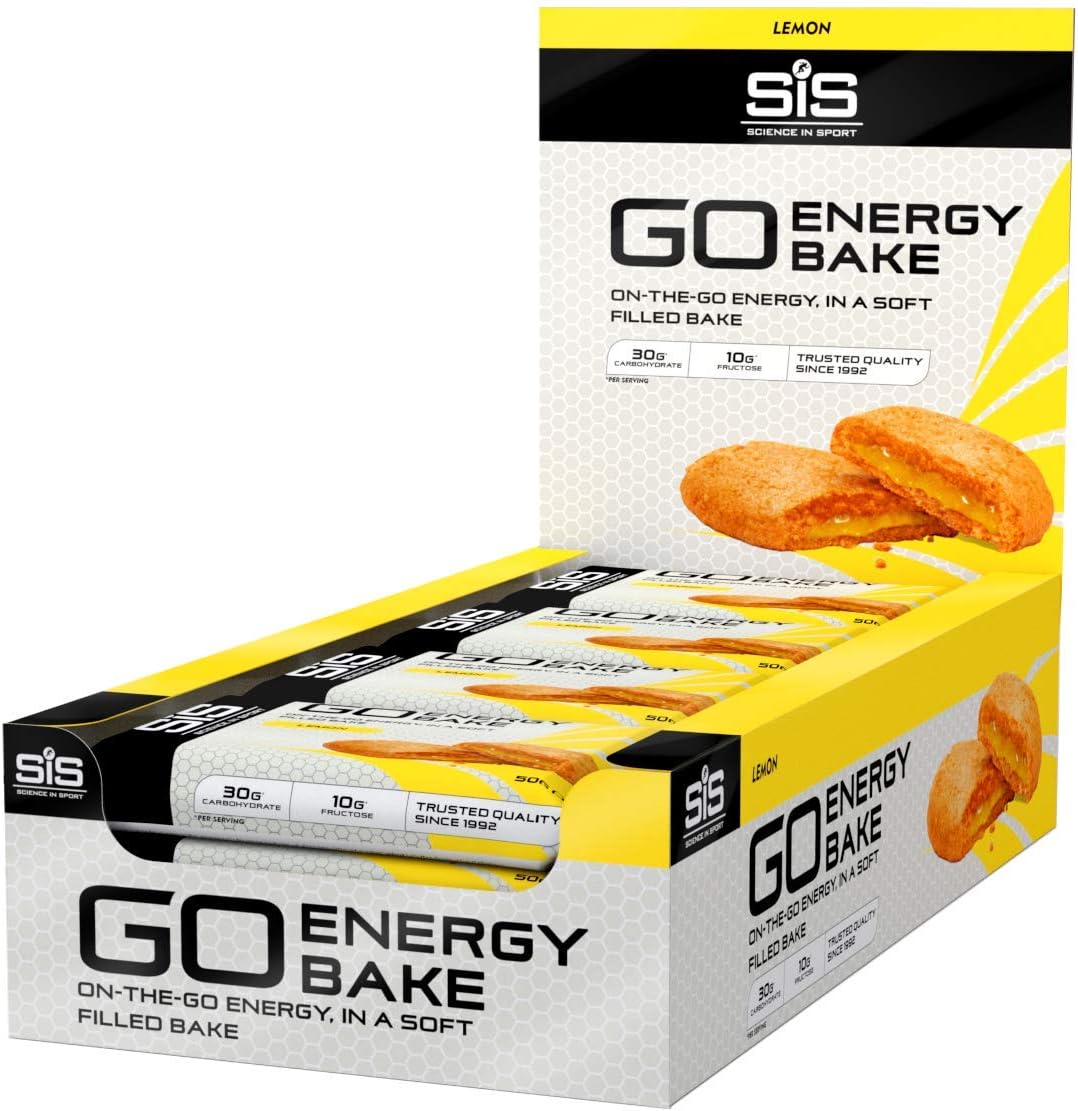 Science in Sport GO Energy Bakes, 30 g Carbs, High Carb Soft-Filled Baked Energy Snack, Lemon Flavour, 12 Bars-0