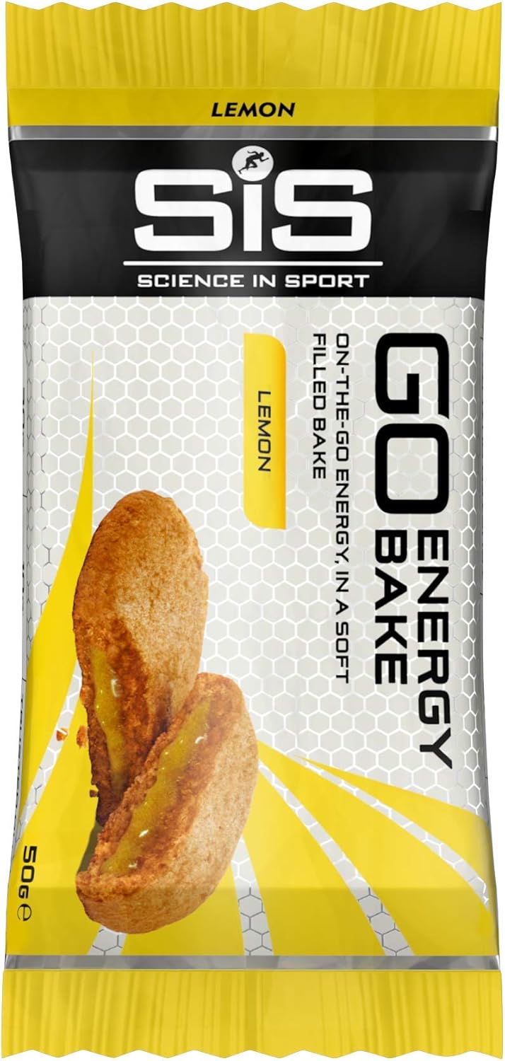 Science in Sport GO Energy Bakes, 30 g Carbs, High Carb Soft-Filled Baked Energy Snack, Lemon Flavour, 12 Bars-1