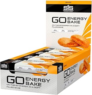 Science in Sport GO Energy Bakes, 30g Carbs, High Carb Soft-Filled Baked Energy Snack, Orange Flavour, 12 Bars