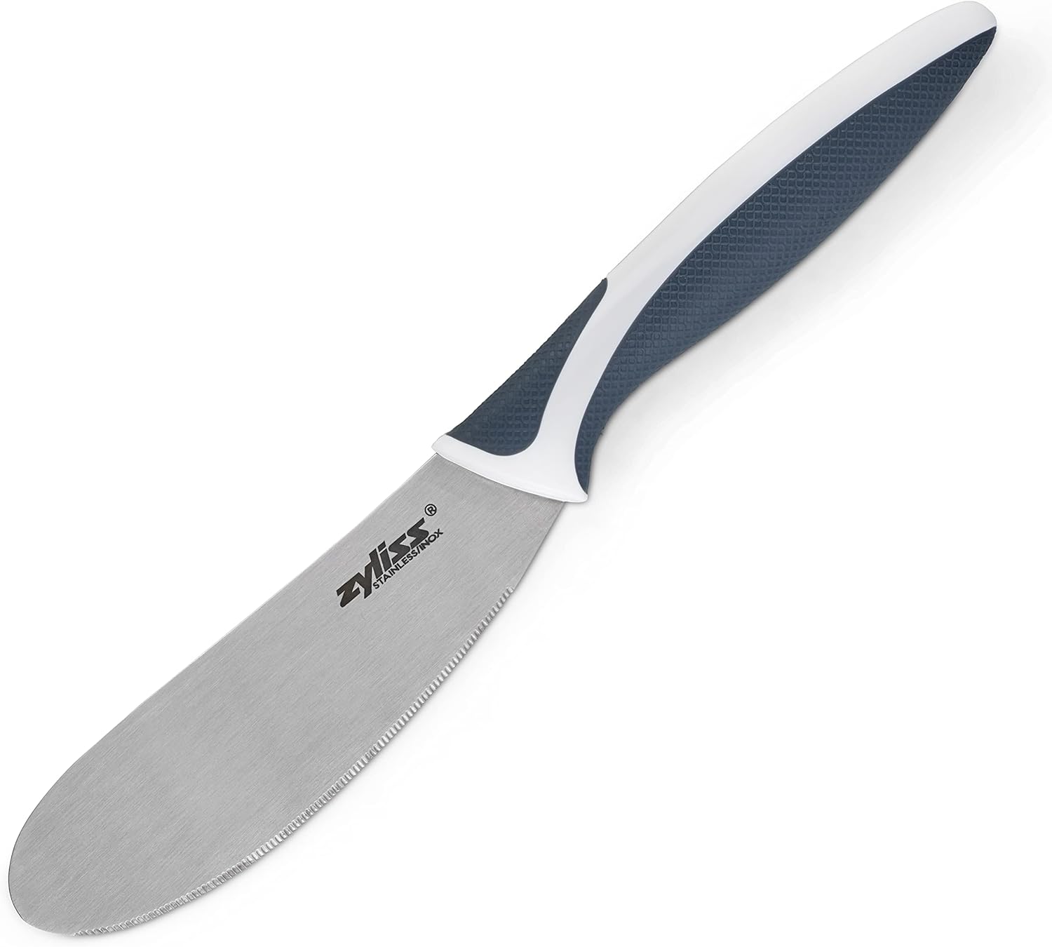 Zyliss E920250 Comfort Spreading Knife, Japanese Stainless Steel, Black/White, Butter Knife/Butter Spreader/Cheese Spreader, Dishwasher Safe-0