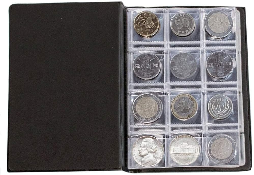 Uncle Paul Coin Album Coin Holder Coin Collection Book for Penny/Nickel/Dime/One pound/20 Pence/10 Pence 120 Pockets CS3712-6