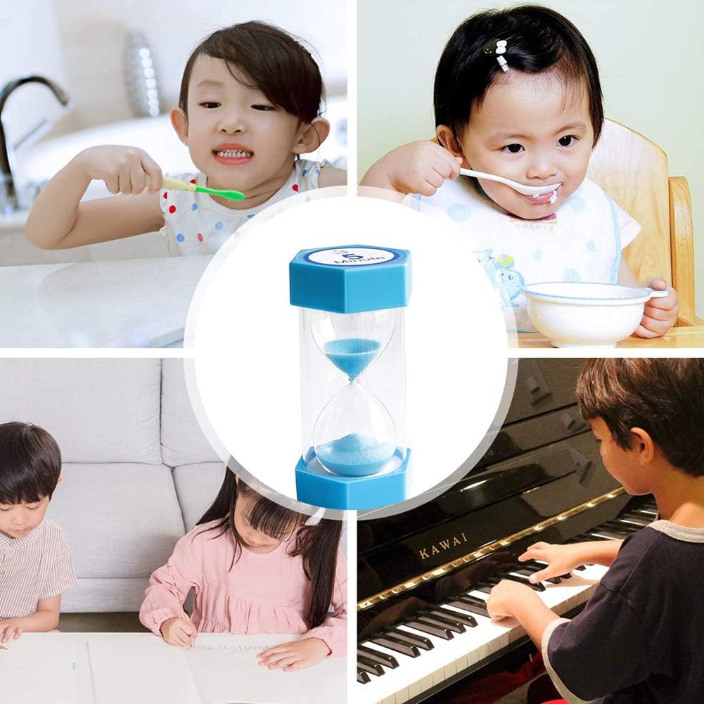 Hourglass Kids Hourglass Timer Hourglass Set Colorful Sand Clock Kitchen Timer Time Management Includes 1 Minute, 3, 5, 10, and 30 Minutes(5 Pieces)…-2