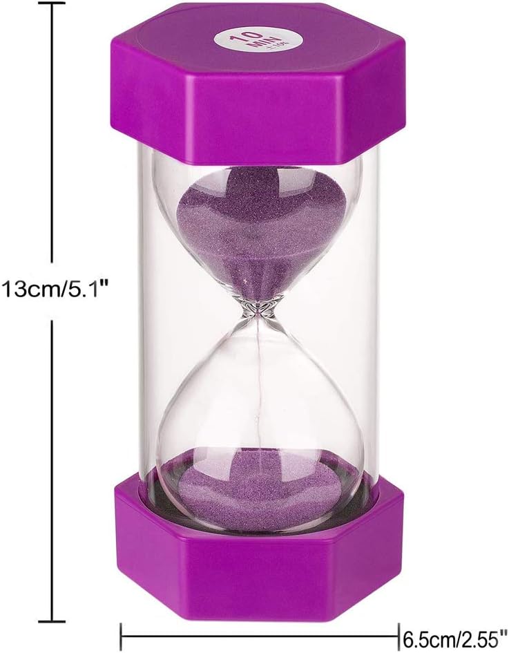 Hourglass Kids Hourglass Timer Hourglass Set Colorful Sand Clock Kitchen Timer Time Management Includes 1 Minute, 3, 5, 10, and 30 Minutes(5 Pieces)…-6