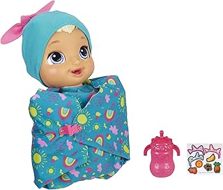 Baby Alive Baby Grows Up , Happy Hope or Merry Meadow, Talking Growing Baby Doll, with Surprise Accessories( French Version)