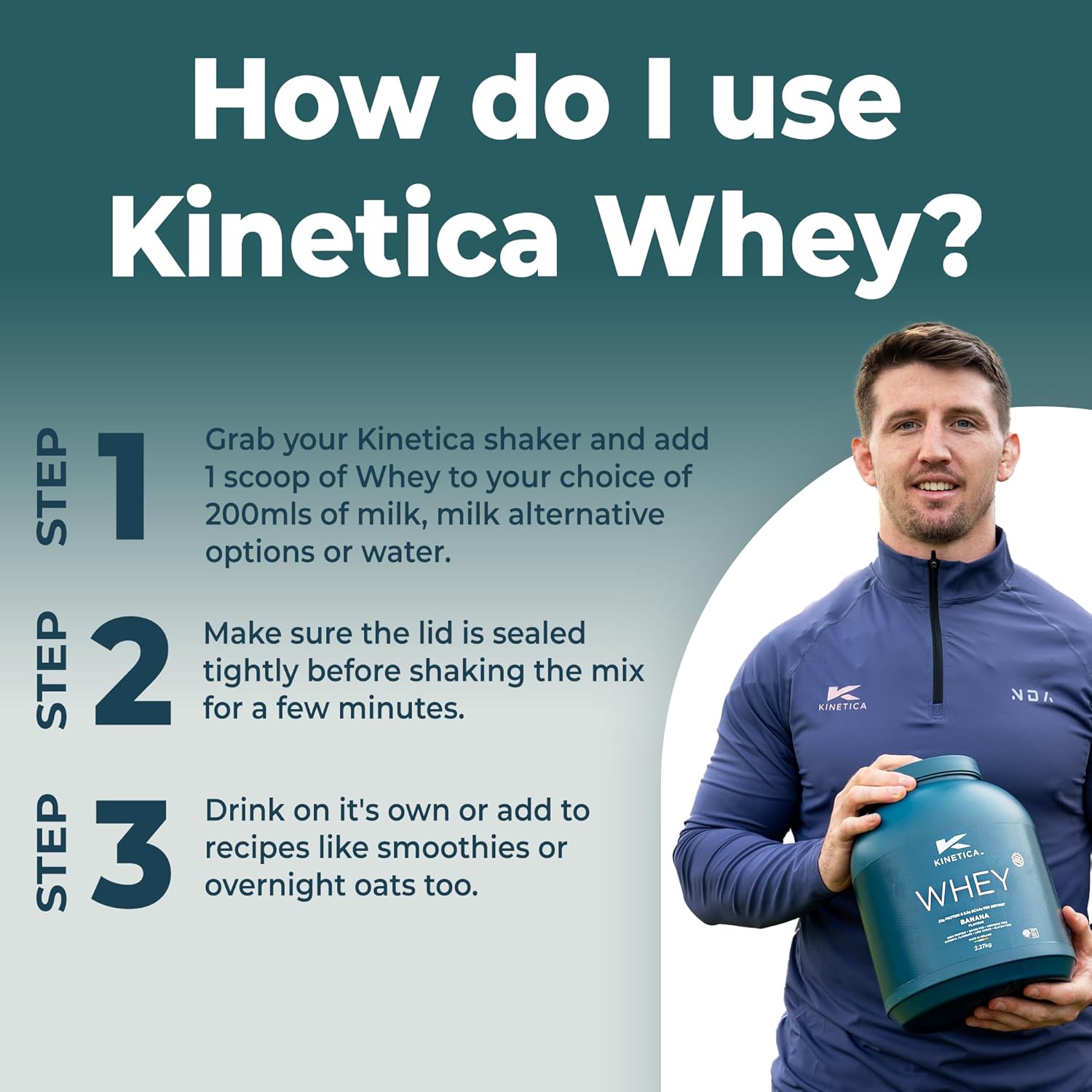 Kinetica Premium Whey Protein Powder | Grass Fed | Strawberry | 1kg | 33 Servings | Naturally Occurring Glutamine and BCAA Amino Acids | Muscle Building & Recovery-1