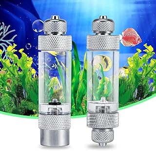 Ejoyous CO2 Hanging Bubble Counter with Check Valve Double Head Non-Return Bubble Counter for Aquarium Water Plant, Fish Tank Tool for Co2 Diffuser Atomizer Regulator Injection System (Dual Head)