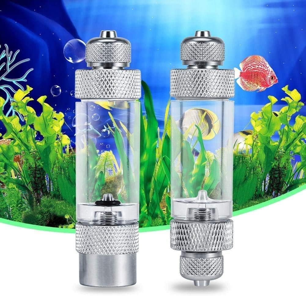 Ejoyous CO2 Hanging Bubble Counter with Check Valve Double Head Non-Return Bubble Counter for Aquarium Water Plant, Fish Tank Tool for Co2 Diffuser Atomizer Regulator Injection System (Dual Head)-0