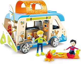 Hape E3407 Adventure Van - Complete Dolls Mini Van with Accessories