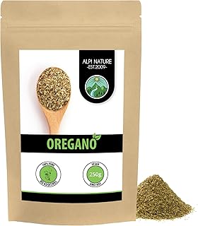 Oregano rubbed, oregano gently dried, oregano spice 100% pure and natural for the preparation of spice mixtures (250 GR (8.8 oz))